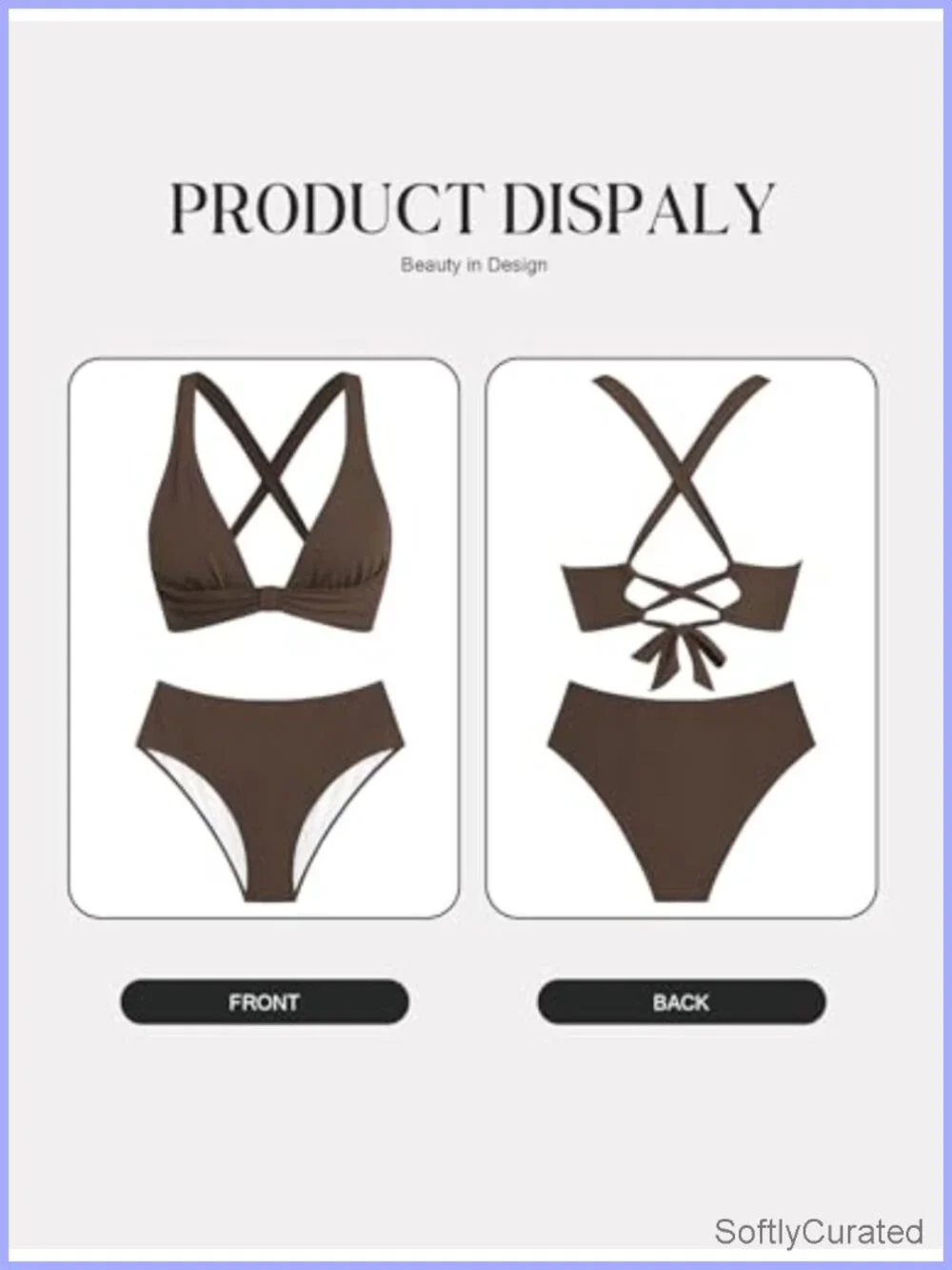 Push Up Bikini Set with Removable Cups and Adjustable Straps